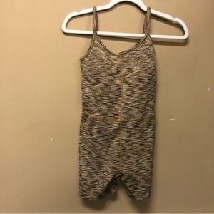 JoyLab Women's Open Back Bodysuit Beige Brown Size S NWT